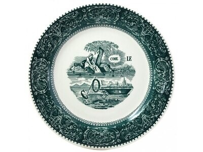 Gien Les Depareillees Dinner Plate Rebus 1841AEX550, MPN: 1841AEX550, 840769029597