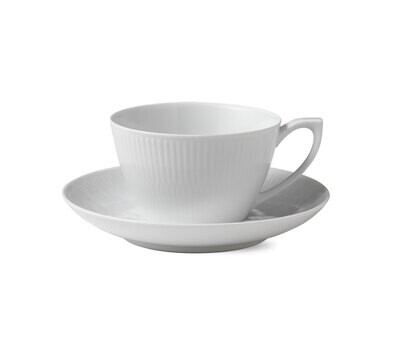 Royal Copenhagen White Fluted Tea Cup &amp; Saucer 9.25Oz 1017383, MPN: 1017383, 5705140705581