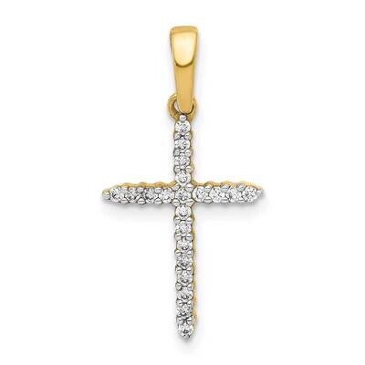 1/6Ct. Diamond Cross Pendant 14k Gold PM4977-016-YA, MPN: PM4977-016-YA, 883957513072