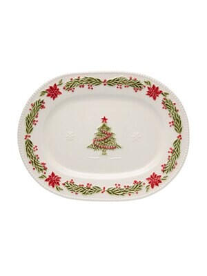 Bordallo Pinheiro Pinheiro Christmas  Platter Clear Decorated 65017212, MPN: 65017212, 5600876071972