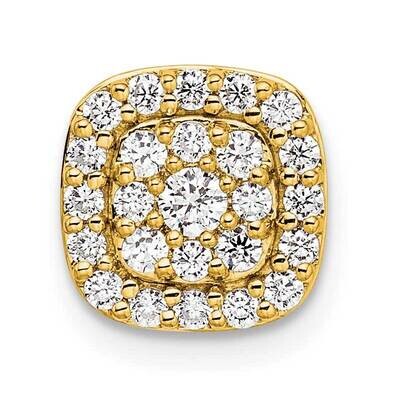 Si1/Si2, G H I, Squared Halo Chain Slide Pendant 14k Gold Lab Grown Diamond PM9127-044-YLG, MPN: PM…