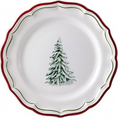 Gien Filet Noel Dessert Plate 1731ADUS22, MPN: 1731ADUS22, 840769088808