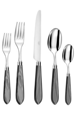 Capdeco Omega Black 5 Piece Place Setting OME65-5SET, MPN: OME65-5SET,