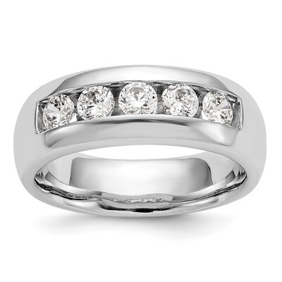 5-Stone Diamond Channel Band 14k White Gold RM3281B-100-WAA, MPN: RM3281B-100-WAA, RM3281B-100-WAA_…