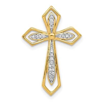 1/15Ct. Diamond Cross Chain Slide 14k Gold PM5089-008-YA, MPN: PM5089-008-YA, 883957213842
