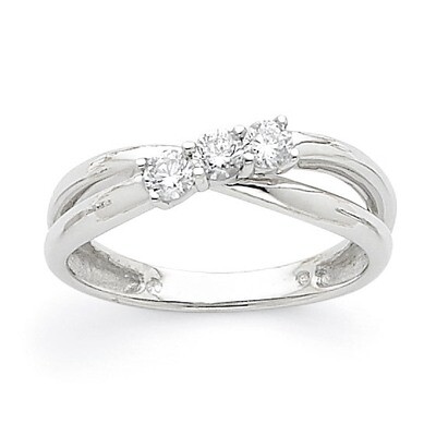 Diamond Three-Stone Ring 14k White Gold Y3639AA, MPN: Y3639AA, 886774961446