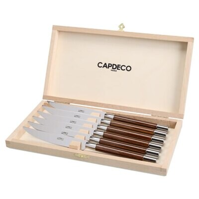 Capdeco Conty Wood Steak Knives Set CON70-6KS, MPN: CON70-6KS, 3700922731347