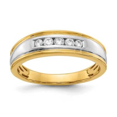 Diamond Men&#39;s Ring 14k Yellow &amp; White Gold RM5695B-025-YWAA, MPN: RM5695B-025-YWAA, 191101976360