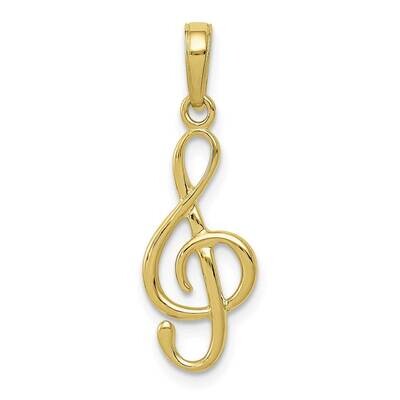 3-D Treble Clef Pendant 10k Gold 10A2192, MPN: 10A2192, 63721817708