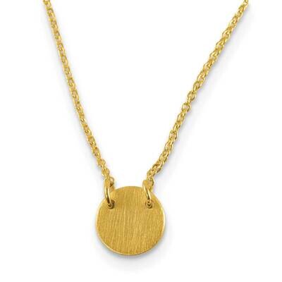 Brass Necklace with Engravable Disc and 2 Extender Gold-tone GM21939, MPN: GM21939,