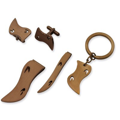 Stainless Steel Chocolate IP-plated 4-piece Boxed Set SRSET9