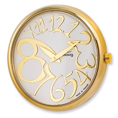 Moog Gold-tone Stainless Steel White Dial Gold-tone Markers Watch Only, MPN: XWA3670W,