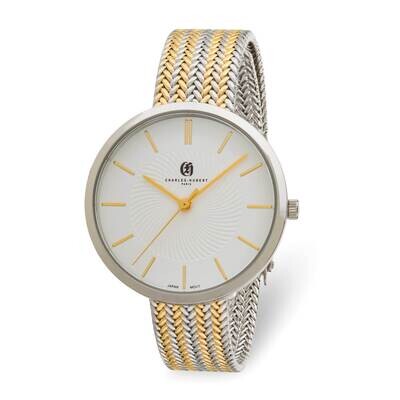 Charles Hubert Ladies Two-Tone White Dial Watch Stainless Steel XWA6378, MPN: XWA6378, 848870009873