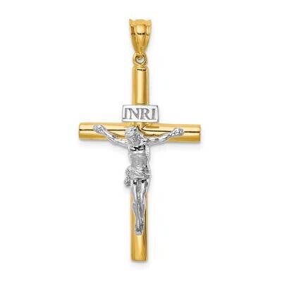 INRI Crucifix Cross Pendant 14k Two-tone Gold Polished XR1859, MPN: XR1859, 883957826240