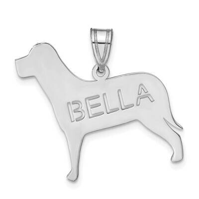 Personalized Dog Pendant 10k White Gold 10XNA691W, MPN: 10XNA691W,