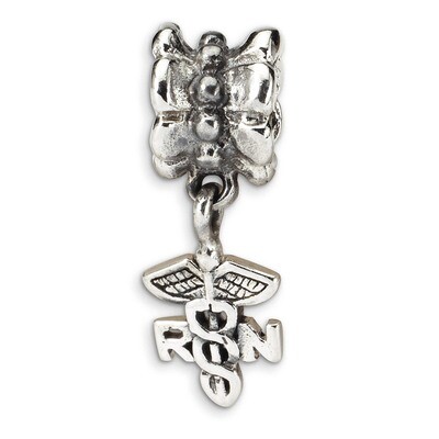 Nurse Symbol Dangle Bead - Sterling Silver QRS1608, MPN: QRS1608, 883957307220