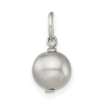 6mm Grey Freshwater Cultured Pearl Charm Sterling Silver SS4962G, MPN: SS4962G,