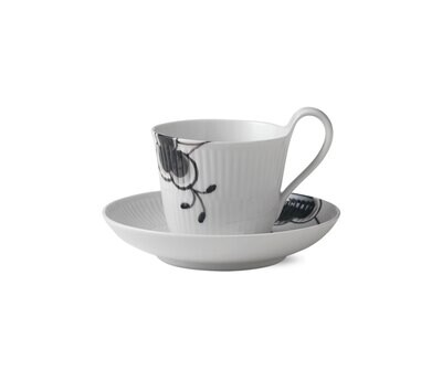 Royal Copenhagen Black Fluted Mega High Handle Cup &amp; Saucer # 2 8.5Oz. 1017037, MPN: 1017037, 57051…