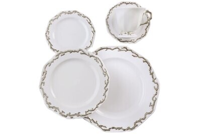 Mottahedeh Barriera Corallina Platinum Matt 5 Piece Place Setting TD600, MPN: TD600,