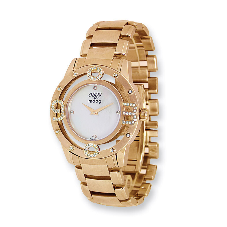 Moog Mother of Pearl Dial IP-plated Watch - Fashionista