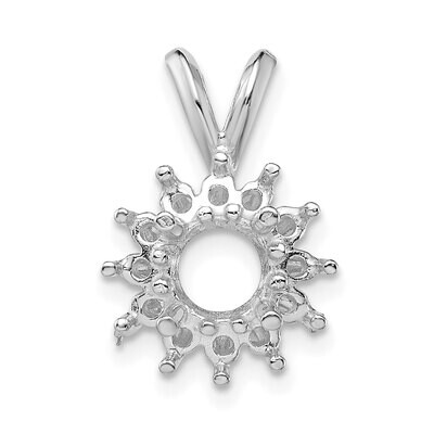 Round Cluster .16ct. Pendant Setting 14k White Gold WG960, MPN: WG960,