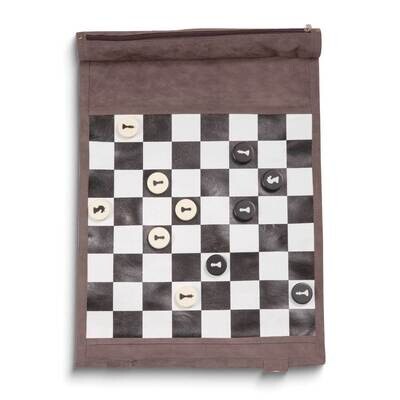 Gray Suede Roll Up 12.5 Travel Chess Set GM24165GR, MPN: GM24165GR, 797140415695