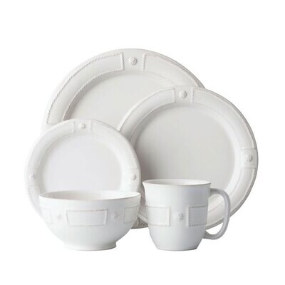 Juliska Berry &amp; Thread French Panel Whitewash 5 Piece Place Setting JB29X/W, MPN: JB29X/W, 81526102…