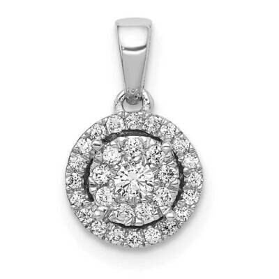 1/4Ct. Diamond Round Halo Cluster Pendant 14k White Gold PM4745-025-WA, MPN: PM4745-025-WA, 8839572…