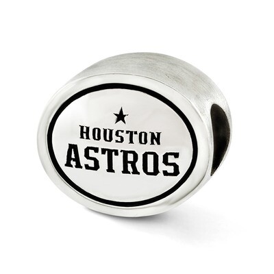 MLB Siskiyou Buckle Antiqued Houston Astros Bead Sterling Silver QRS3268