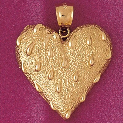 Dazzlers Jewelry Heart Pendant Necklace Charm Bracelet in Yellow, White or Rose Gold 4027, MPN: DZ-…
