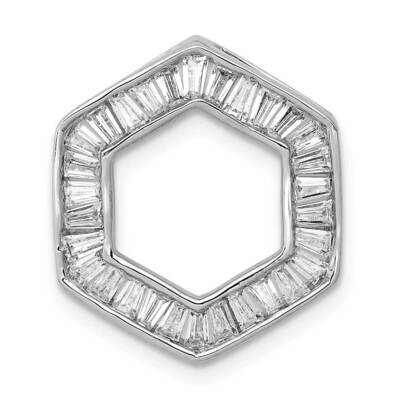 1/2Ct. Diamond Fancy Hexagon Chain Slide 14k White Gold PM3967-050-WA, MPN: PM3967-050-WA, 88395729…
