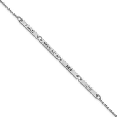 4 Station Bracelet 7 Inch 14k White Gold Brushed XNA1180/4W, MPN: XNA1180/4W,