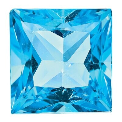 Blue Topaz 7mm Princess AA Quality Gemstone BT-0700-SQP-AA, MPN: BT-0700-SQP-AA,