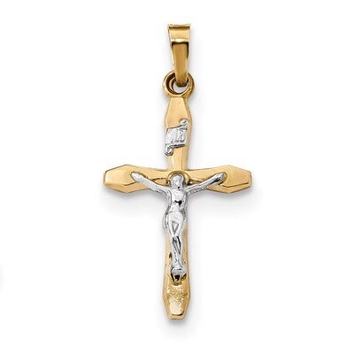 Polished INRI Crucifix Pendant 14k Two-Tone Gold XR1627, MPN: XR1627, 883957950426