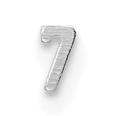 Die Struck Number 7 14k White Gold WG2186, MPN: WG2186,