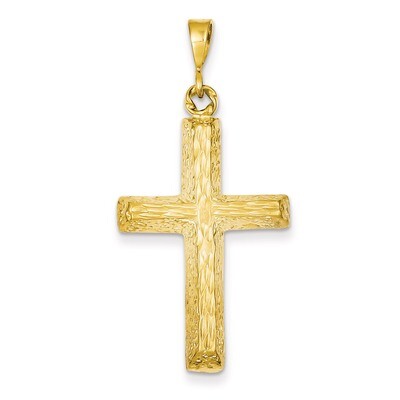 Cross Charm 14k Gold Diamond-cut C1491, MPN: C1491, 883957528755