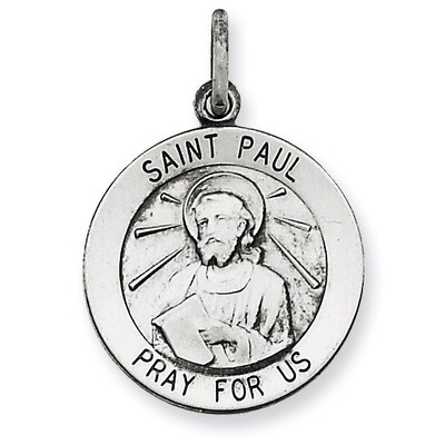 Saint Paul Medal Antiqued Sterling Silver QC5750, MPN: QC5750, 191101184062