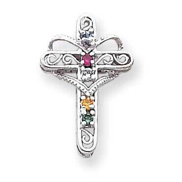 Synthetic Diamond Family Jewelry Pendant 14k White Gold XMP6/5SY, MPN: XMP6/5SY, 883957143132