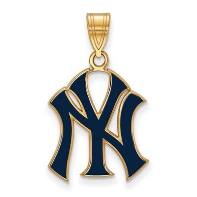 New York Yankees Large Enamel Pendant Gold-plated Silver GP032YAN, MPN: GP032YAN, 886774935522