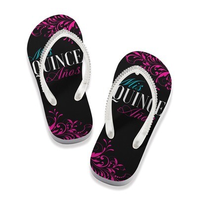 Lillian Rose Small Size 5-6 Aqua Quince Anos Flip Flops GM20460, MPN: GM20460, 710309432371