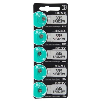 Type 335 SONY Watch Battery Tear Strip Pack of 5 SWB335, MPN: SWB335, 8562020023