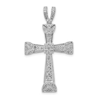 Filigree Cross Pendant 14k White Gold Diamond PM5125-040-WA, MPN: PM5125-040-WA, 191101545320