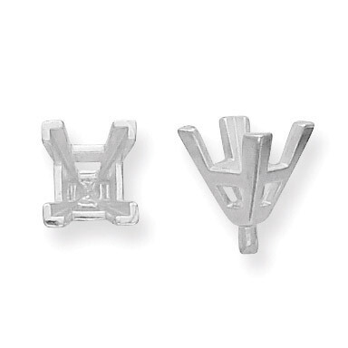Emerald V-End with Peg Head 6 x 5mm Setting 14k White WG209-7, MPN: WG209-7,