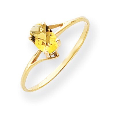 Citrine Ring 14k Gold 6x4mm Oval Y4659CI, MPN: Y4659CI, 883957560755