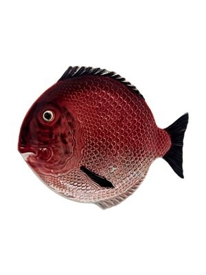 Bordallo Pinheiro Pinheiro Fish Dinner Plate Decorated Red 65001519, MPN: 65001519, 5600876078773