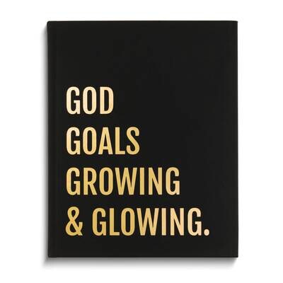 Black and Gold Foil GOD GOALS 8x10in 256-Page Desk Journal GM24484, MPN: GM24484, 826635247357