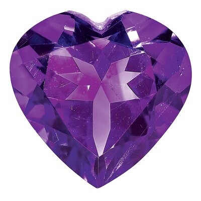 Amethyst 5mm Heart Faceted AA Quality Gemstone AM-0500-HTF-AA, MPN: AM-0500-HTF-AA,