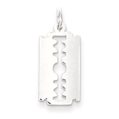 Razor Blade Charm Sterling Silver QC3755, MPN: QC3755, 883957582078