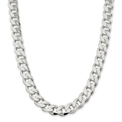 22 Inch 13mm Curb Chain Sterling Silver QCB350-22, MPN: QCB350-22, 883957175010