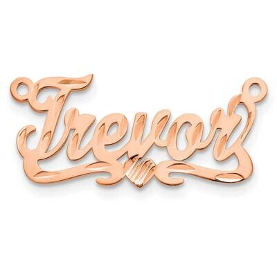 Diamond-Cut Heart Name Plate Sterling Silver Rose-plated XNA167RP, MPN: XNA167RP,